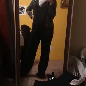 Deep VNeck Sleeveless Wide Leg Loose Jumpsuits